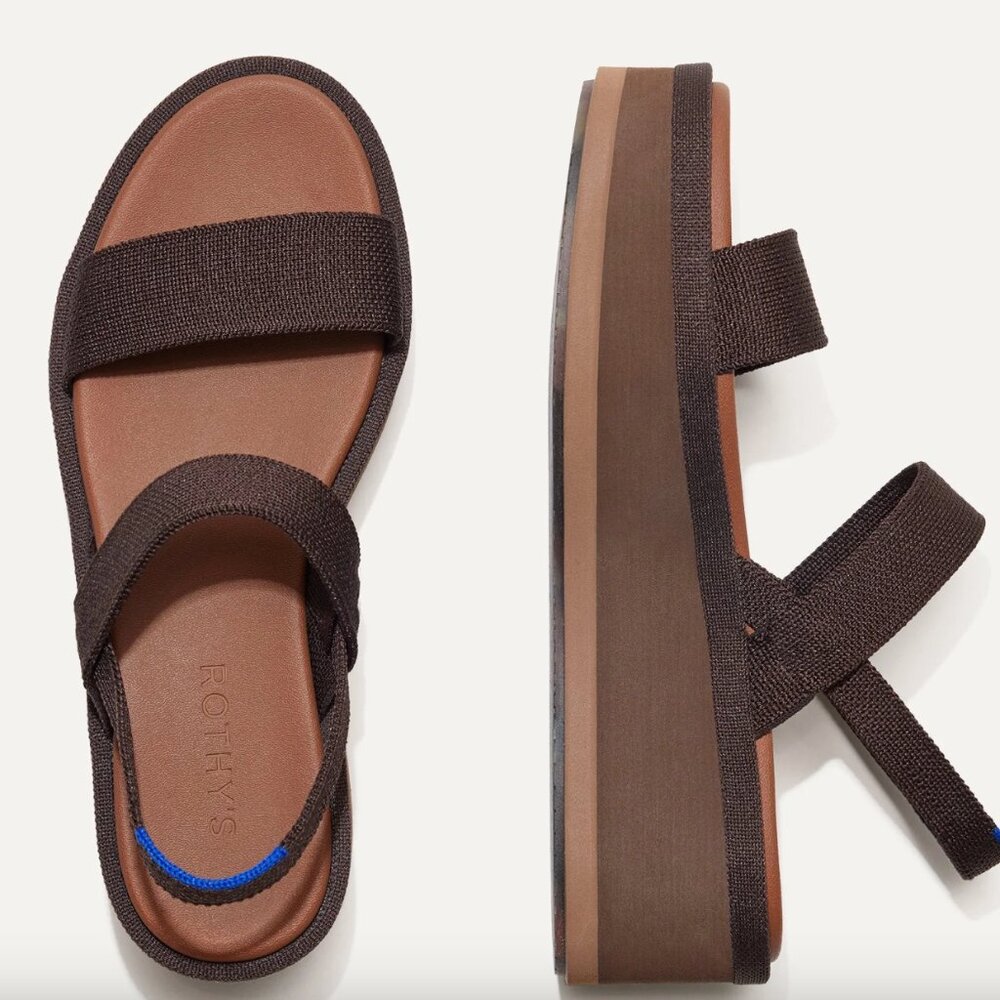 Rothy's The Lightweight Wedge Sandal in Cardamom - Size: 9.5 - w/ Original Box